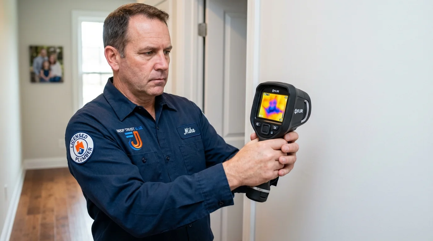 Thermal imaging leak detection by Johns Plumbing LLC in Algona